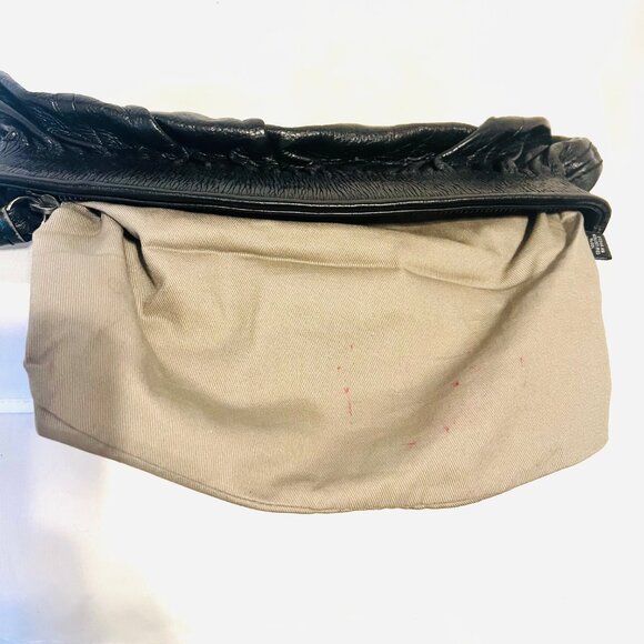 Banana Republic Black Soft Cow Leather Clutch/Wristlet Purse-Roomy-Zip Up-Prom - Picture 13 of 13
